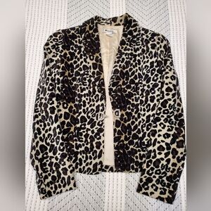 Elegant Leopard Print Blazer